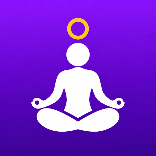 Purple meditation app icon