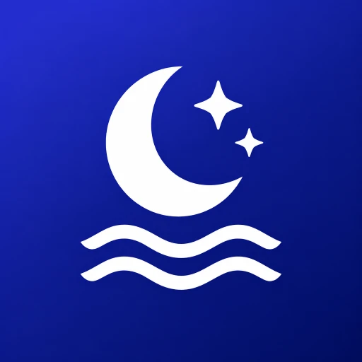 Indigo moon and water relaxation app icon