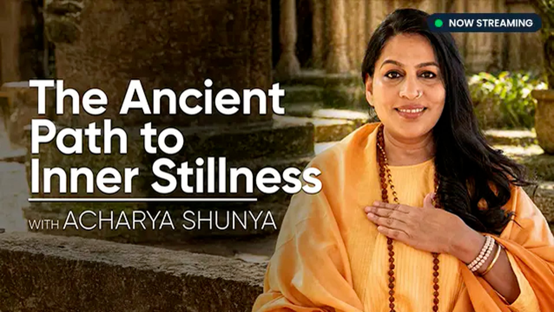 Acharya Shunya, guide of the free masterclass The Ancient Path to Inner Stillness